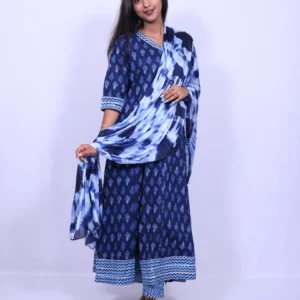 Chic Everyday Cotton Palazzo Set with Neck Embroidery