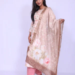 Graceful Liberty Muslin Printed Palazzo Set with Chanderi Dupatta